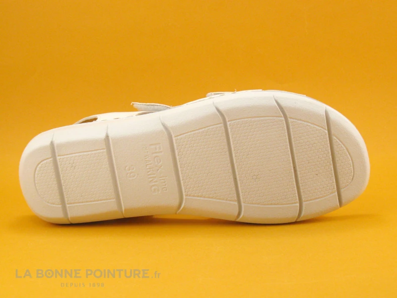 Morans MEFFET Blanc Argent - Nu-pieds Femme Avec Brides A Scratch 4 Morans MEFFET Blanc Argent - Nu-pieds Femme Avec Brides A Scratch – Image 4