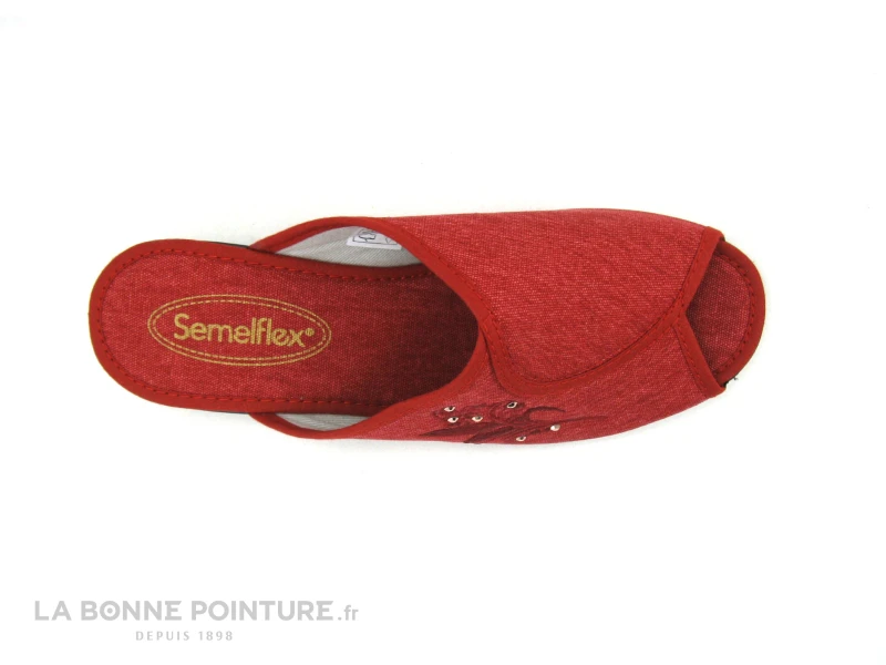 Semelflex SHEILA Rouge - Pantoufle Mule Femme - Petit Talon 5 Semelflex SHEILA Rouge - Pantoufle Mule Femme - Petit Talon – Image 5