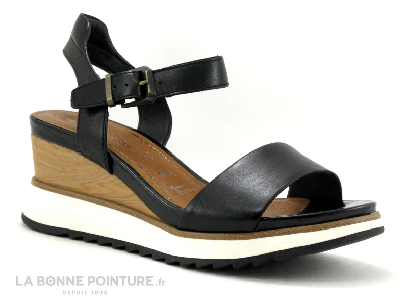 Tamaris 1-28015-26 001 Black - Sandale Noire Talon Haut Compense 5 Tamaris 1-28015-26 001 Black - Sandale Noire Talon Haut Compense – Image 5