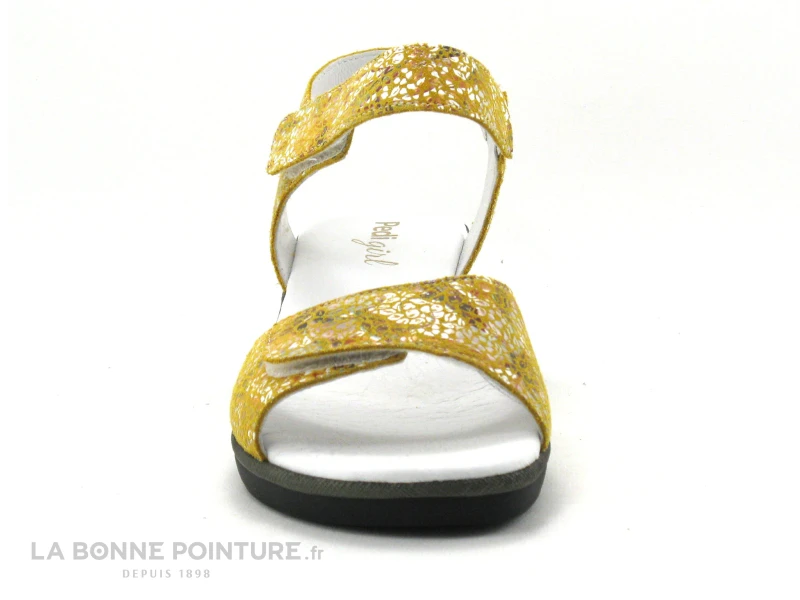 Pedi Girl YAMINA Soleil - Sandale Jaune - Talon Compense 2 Pedi Girl YAMINA Soleil - Sandale Jaune - Talon Compense – Image 2