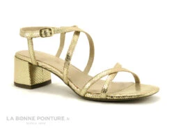 Tamaris 1-28204-20 Lt Gold Struct - Sandale Or Femme - Talon Carre