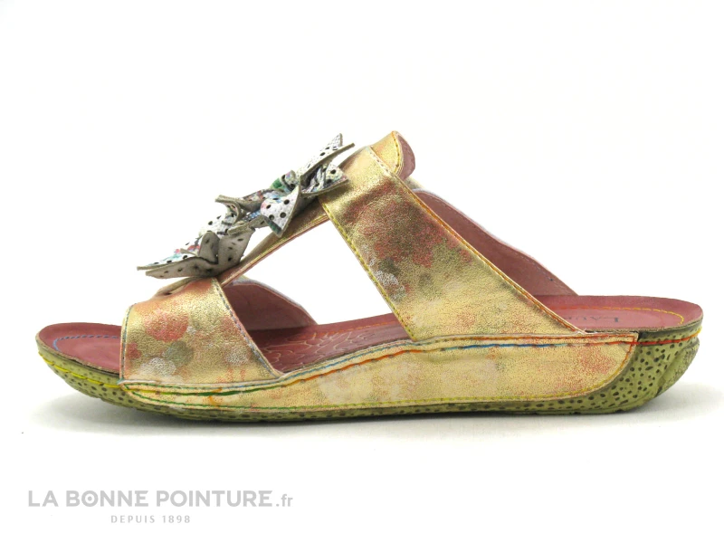 Laura Vita LINAO 01 Rouge Blanc Jaune Fleuri - Mule Reglable Femme 3 Laura Vita LINAO 01 Rouge Blanc Jaune Fleuri - Mule Reglable Femme – Image 3