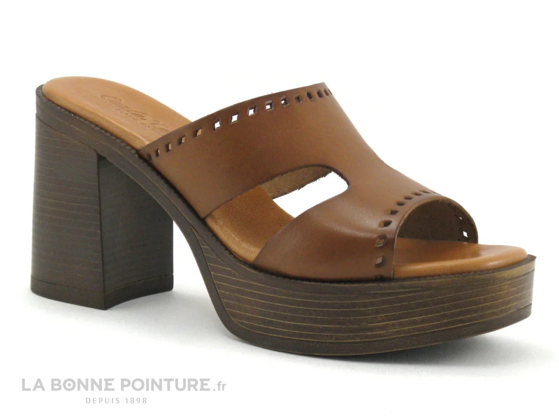 Carla Tortosa 89226 - Mule Talon Haut Femme - Cuir Marron 5 Carla Tortosa 89226 - Mule Talon Haut Femme - Cuir Marron – Image 5
