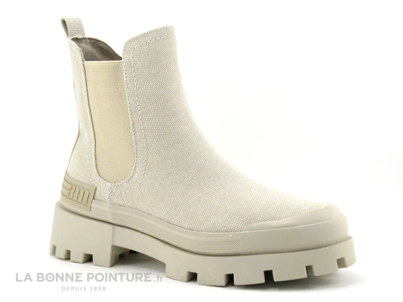 Marco Tozzi 2-25420-28 Sand - Boots Chelsea Femme Toile Beige 5 Marco Tozzi 2-25420-28 Sand - Boots Chelsea Femme Toile Beige – Image 5
