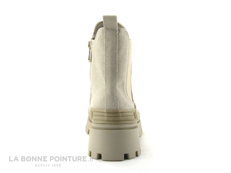 Marco Tozzi 2-25420-28 Sand - Boots Chelsea Femme Toile Beige 4 Marco Tozzi 2-25420-28 Sand - Boots Chelsea Femme Toile Beige – Image 4