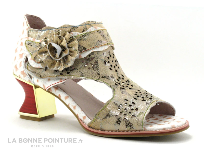 Laura Vita IGCALO 0621 Beige - Sandale Talon 1 Laura Vita IGCALO 0621 Beige - Sandale Talon