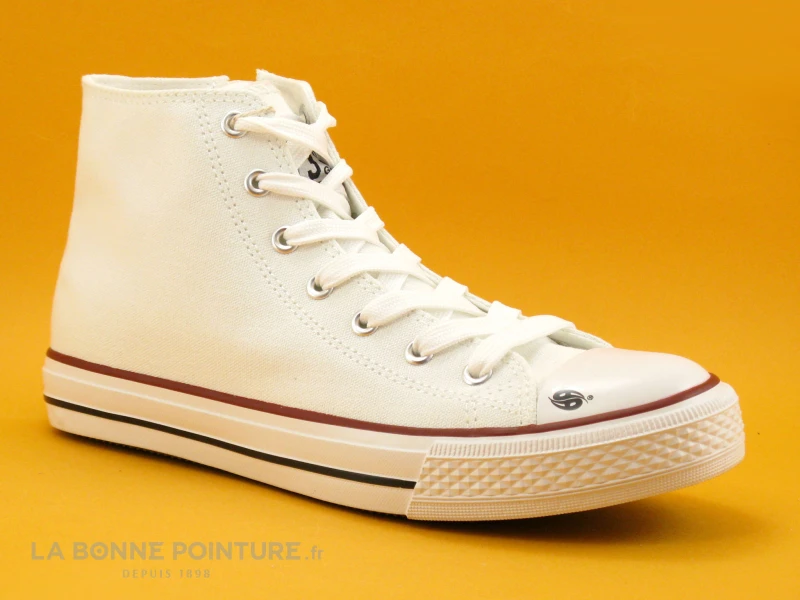 Dockers 38AY670 500 Weiss - Basket Montante Toile Blanche 5 Dockers 38AY670 500 Weiss - Basket Montante Toile Blanche – Image 5