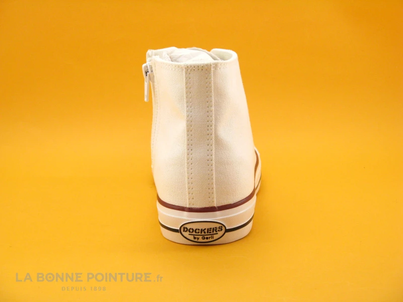 Dockers 38AY670 500 Weiss - Basket Montante Toile Blanche 4 Dockers 38AY670 500 Weiss - Basket Montante Toile Blanche – Image 4