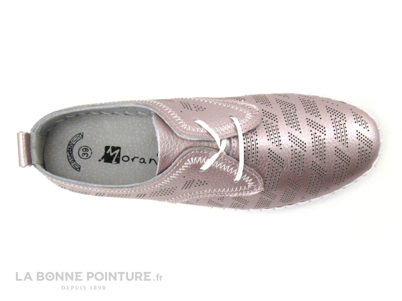 Morans WIDOIS Rose Metallise - Perforations - Chaussure Basse Femme 5 Morans WIDOIS Rose Metallise - Perforations - Chaussure Basse Femme – Image 5