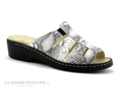 Pedi Girl DOMI AMO Off White - Reptile - Mule Serpent Femme