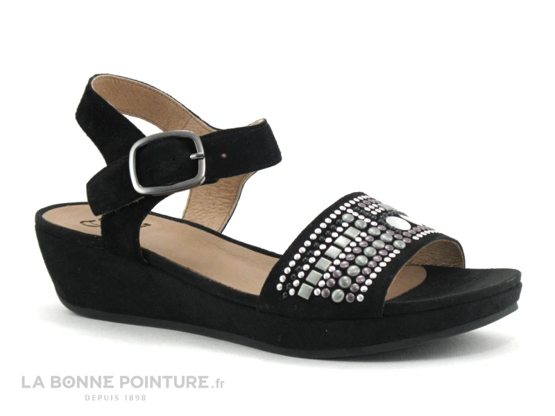 MamZelle LIVET Velours Noir - CS52R04 - Nu-pieds Femme 5 MamZelle LIVET Velours Noir - CS52R04 - Nu-pieds Femme – Image 5