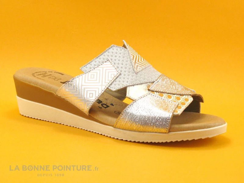 Jordana 2769 Argent - Mule Femme - Talon Compense 4 Jordana 2769 Argent - Mule Femme - Talon Compense – Image 4