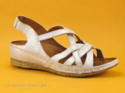 Karyoka PANA Champagne - Sandale Femme Beige - Talon Compense -Femelle Chaussure Boutique cd24607c73b9e66c561f35ea11d5d5ef img 9293.jpg 170728