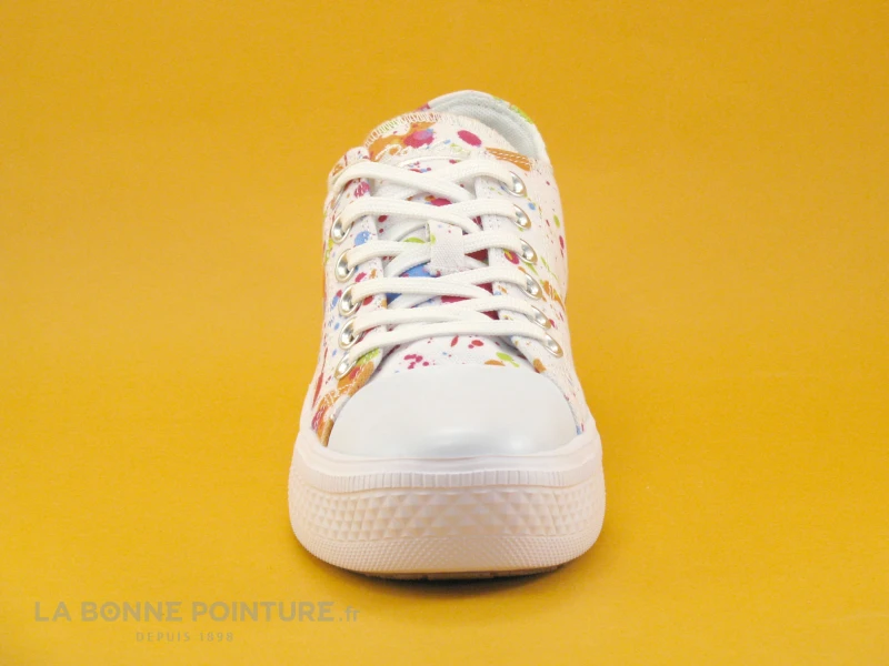 Dockers 50VL201 - Basket Toile Blanche Et Multicolore Femme - Plateforme 2 Dockers 50VL201 - Basket Toile Blanche Et Multicolore Femme - Plateforme – Image 2