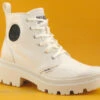 Palladium PALLABASE Twill Star White-M - 96907-116 - Chaussure Montante