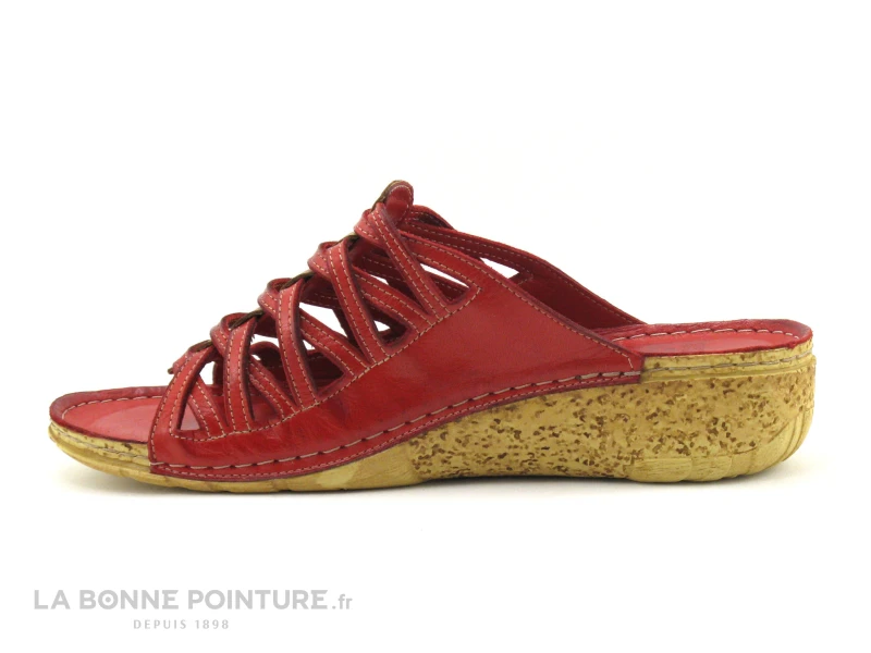 Karyoka DADOU Rouge - Mule Compensee Femme 2 Karyoka DADOU Rouge - Mule Compensee Femme – Image 2