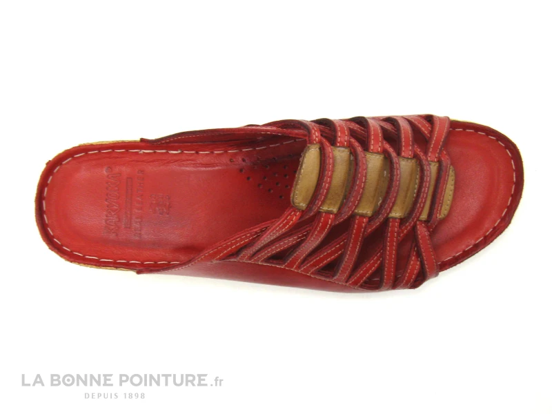 Karyoka DADOU Rouge - Mule Compensee Femme 3 Karyoka DADOU Rouge - Mule Compensee Femme – Image 3