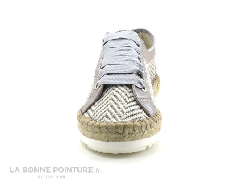 Fabiolas E118220 Gris Beige Rose Metal - Basket Espadrille 2 Fabiolas E118220 Gris Beige Rose Metal - Basket Espadrille – Image 2
