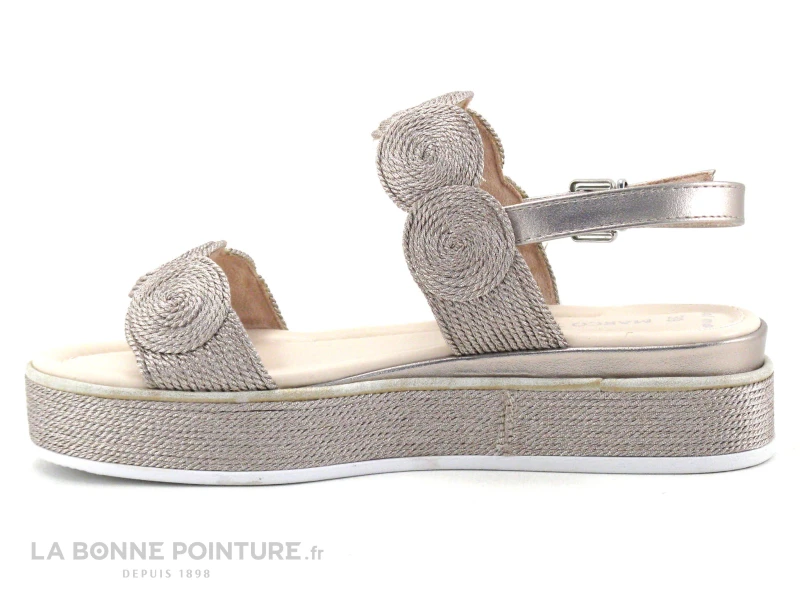 Marco Tozzi 2-28760-28 Rose Metallic - Cercles - Sandale Compensee 3 Marco Tozzi 2-28760-28 Rose Metallic - Cercles - Sandale Compensee – Image 3