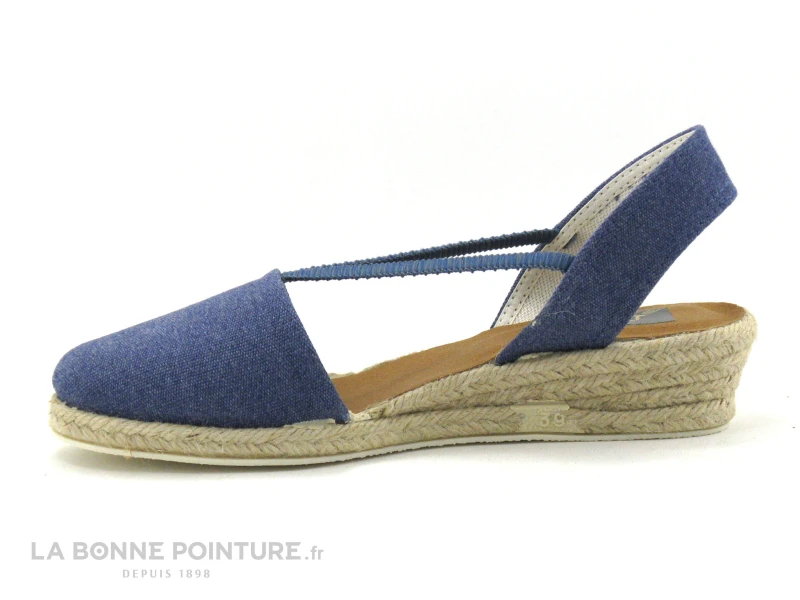 Ludiher 365 Marino - Espadrille Talon Compense - Toile Bleue 2 Ludiher 365 Marino - Espadrille Talon Compense - Toile Bleue – Image 2