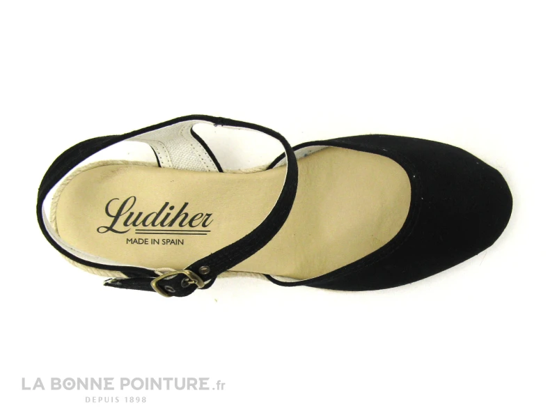 Ludiher 1020 Negro - Espadrille Compensee Noire - Bout Ferme 3 Ludiher 1020 Negro - Espadrille Compensee Noire - Bout Ferme – Image 3